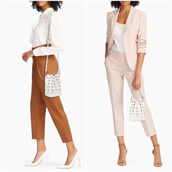 MCM Dessau Visetos Mini Drawstring Bucket Bag - Picture 2 of 13